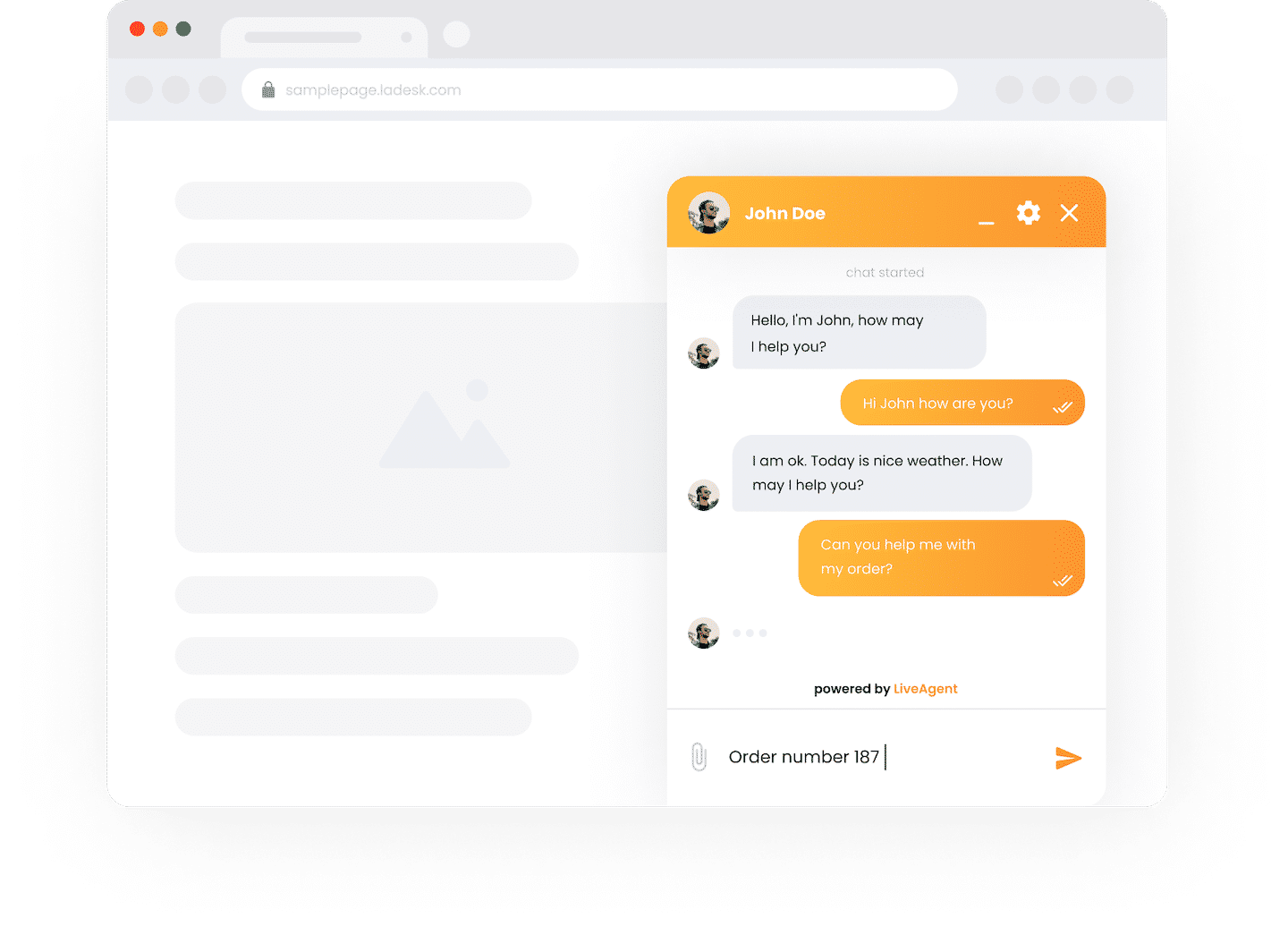 LiveAgent chat aplikace.